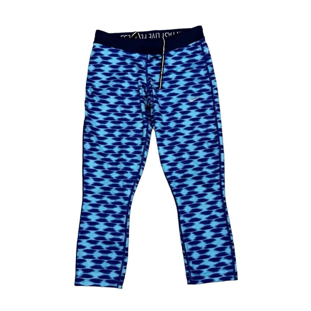 NIKE RUNNING Dri-Fit Blue Activewear Workout Gym Yoga Leggings - Small